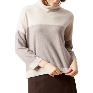 Hobbs London Kelly Color Block 100% Cashmere Sweater NWOT XS Boxy